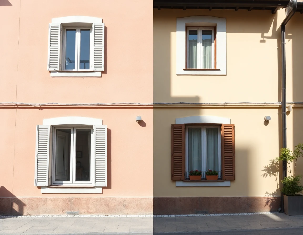 Risultato dopo il servizio tinteggiatura facciate bergamo